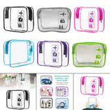 Maxbell 2xClear Makeup Bag Bag for Essentials Traveling Bathroom Black