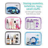 Maxbell 2xClear Makeup Bag Bag for Essentials Traveling Bathroom Black