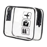 Maxbell 2xClear Makeup Bag Bag for Essentials Traveling Bathroom Black