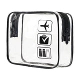 Maxbell 2xClear Makeup Bag Bag for Essentials Traveling Bathroom Black