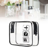 Maxbell 2xClear Makeup Bag Bag for Essentials Traveling Bathroom Black