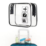 Maxbell 2xClear Makeup Bag Bag for Essentials Traveling Bathroom Black