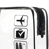 Maxbell 2xClear Makeup Bag Bag for Essentials Traveling Bathroom Black