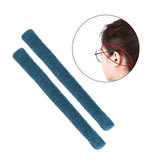 2Pcs Eyeglasses Temple Tips Sleeve Soft Knitting for Reading Glasses Eyewear Navy Blue