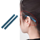 2Pcs Eyeglasses Temple Tips Sleeve Soft Knitting for Reading Glasses Eyewear Navy Blue