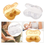 2Pcs Silicone Nipple Shields Manual Breast Pump Breast Milk Collection Shell Orange