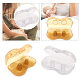2Pcs Silicone Nipple Shields Manual Breast Pump Breast Milk Collection Shell Orange