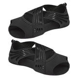 Maxbell 3xYoga Socks for Women Clasped Pilates Socks Grip Socks for Barre Yoga Pilates M Black