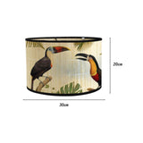 Maxbell Drum Lamp Shade E27 Replacemen Lamp Cover for Floor Lamps Desk Lamps Pendant Bird