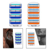 Maxbell 4Pcs Shaver Blades Refills Blade Replacement Cartridges for Men Leg Hand Hair Orange