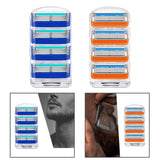 Maxbell 4Pcs Shaver Blades Refills Blade Replacement Cartridges for Men Leg Hand Hair Orange