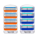 Maxbell 4Pcs Shaver Blades Refills Blade Replacement Cartridges for Men Leg Hand Hair Orange