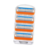 Maxbell 4Pcs Shaver Blades Refills Blade Replacement Cartridges for Men Leg Hand Hair Orange