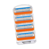 Maxbell 4Pcs Shaver Blades Refills Blade Replacement Cartridges for Men Leg Hand Hair Orange