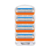 Maxbell 4Pcs Shaver Blades Refills Blade Replacement Cartridges for Men Leg Hand Hair Orange