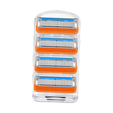 Maxbell 4Pcs Shaver Blades Refills Blade Replacement Cartridges for Men Leg Hand Hair Orange