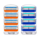 Maxbell 4Pcs Shaver Blades Refills Blade Replacement Cartridges for Men Leg Hand Hair Orange