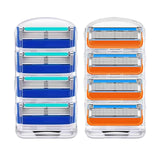 Maxbell 4Pcs Shaver Blades Refills Blade Replacement Cartridges for Men Leg Hand Hair Orange