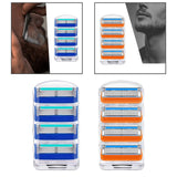 Maxbell 4Pcs Shaver Blades Refills Blade Replacement Cartridges for Men Leg Hand Hair Orange