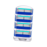 Maxbell 4Pcs Shaver Blades Refills Blade Replacement Cartridges for Men Leg Hand Hair Blue