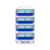 Maxbell 4Pcs Shaver Blades Refills Blade Replacement Cartridges for Men Leg Hand Hair Blue