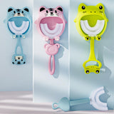 Maxbell Manual Toothbrush Children's Toothbrush for Children 2-12 Years Old Toddlers Pink