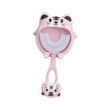 Maxbell Manual Toothbrush Children's Toothbrush for Children 2-12 Years Old Toddlers Pink