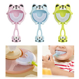 Maxbell Manual Toothbrush Children's Toothbrush for Children 2-12 Years Old Toddlers Pink