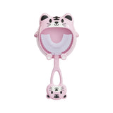 Maxbell Manual Toothbrush Children's Toothbrush for Children 2-12 Years Old Toddlers Pink