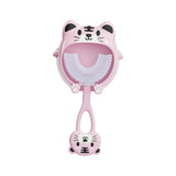 Maxbell Manual Toothbrush Children's Toothbrush for Children 2-12 Years Old Toddlers Pink