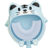 Maxbell Manual Toothbrush Children's Toothbrush for Children 2-12 Years Old Toddlers Blue