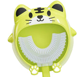 Maxbell Manual Toothbrush Children's Toothbrush for Children 2-12 Years Old Toddlers Green