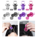 Maxbell Scalp Applicator Comb Reusable Hair Liquid Brush Hair Care with Clear Scales white for liquid