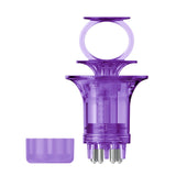 Maxbell Scalp Applicator Comb Reusable Hair Liquid Brush Hair Care with Clear Scales violet for liquid