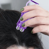 Maxbell Scalp Applicator Comb Reusable Hair Liquid Brush Hair Care with Clear Scales violet for liquid