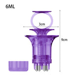 Maxbell Scalp Applicator Comb Reusable Hair Liquid Brush Hair Care with Clear Scales violet for liquid