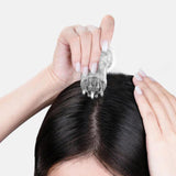 Maxbell Scalp Applicator Comb Reusable Hair Liquid Brush Hair Care with Clear Scales white for paste