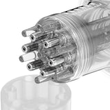 Maxbell Scalp Applicator Comb Reusable Hair Liquid Brush Hair Care with Clear Scales white for paste