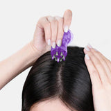 Maxbell Scalp Applicator Comb Reusable Hair Liquid Brush Hair Care with Clear Scales violet for paste