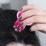 Maxbell Scalp Applicator Comb Reusable Hair Liquid Brush Hair Care with Clear Scales pink for paste