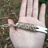 Maxbell Pocket Crowbar Keychain Winding Pin Key Pry Bars Keychain for Hiking Indoors Black