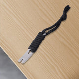 Maxbell Pocket Crowbar Keychain Winding Pin Key Pry Bars Keychain for Hiking Indoors Black