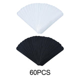 Maxbell 60Pcs Hat Sweat Liner Disposable Self Adhesive Stickers Hat Liner Sweatbands white