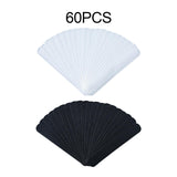 Maxbell 60Pcs Hat Sweat Liner Disposable Self Adhesive Stickers Hat Liner Sweatbands white