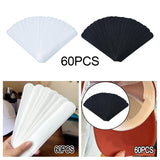 Maxbell 60Pcs Hat Sweat Liner Disposable Self Adhesive Stickers Hat Liner Sweatbands white