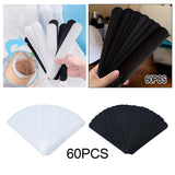 Maxbell 60Pcs Hat Sweat Liner Disposable Self Adhesive Stickers Hat Liner Sweatbands white