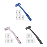 Maxbell Back Hair Shaver Ergonomic Handle Man Shaver Body Hair Trimmer for Men Women Blue