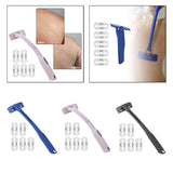 Maxbell Back Hair Shaver Ergonomic Handle Man Shaver Body Hair Trimmer for Men Women Blue