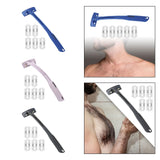 Maxbell Back Hair Shaver Ergonomic Handle Man Shaver Body Hair Trimmer for Men Women Blue