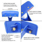 Maxbell Back Hair Shaver Ergonomic Handle Man Shaver Body Hair Trimmer for Men Women Blue